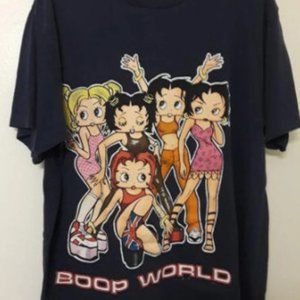Vintage 1998 Betty Boop Spice Girls Boop World Spice World Parody T-Shirt